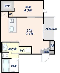 八戸ノ里駅 徒歩5分 3階の物件間取画像